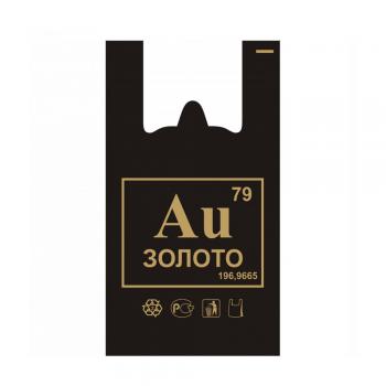 Пакет майка 30*55 30 мкм "Золото" черный 1уп/100шт/1000шт - Премиум Сервис