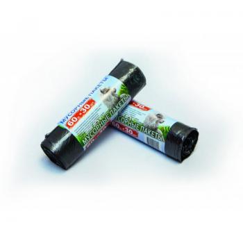 Мешки для мусора 60л 8мкм б/ручек черные 1рул/30шт/50рул АЛЬПАК - Премиум Сервис