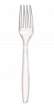 Вилка пластиковая ПРОЗРАЧНАЯ ПРЕМИУМ 1уп/50шт - Премиум Сервис