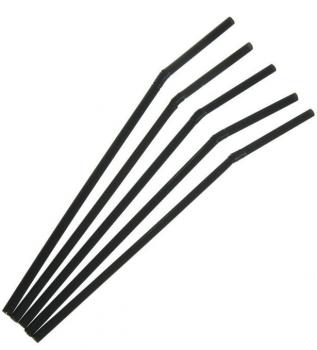 Трубочка д/кок. 0,5*21см черная с гофрой 1уп/250шт 1кор/48уп - Премиум Сервис