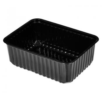 Контейнер 1л. ЧЕРНЫЙ прямоуг. без крышки низкий Алькор (179*132*63) 1уп/50шт 1кор/500шт - Премиум Сервис