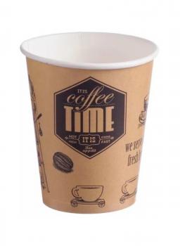 Стакан бумажный 250/290мл КОФЕ ТАЙМ ГН (d-80) 1уп/50шт 1кор/20уп VIRIDO - Премиум Сервис