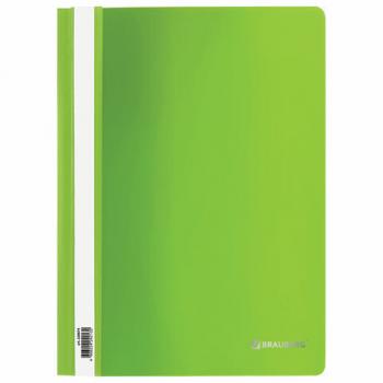 Скоросшиватель пластиковый BRAUBERG, А4, 130/180 мкм, салатовый, 228674 - Премиум Сервис