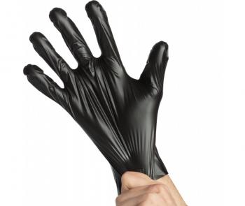 Перчатки одноразовые из эластомера ТПЭ ЧЕРНЫЕ размер (M) 1 уп/100штук/36уп в картон уп EG - Премиум Сервис