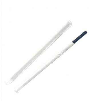 Трубочка д/кок. 0,8*24см прямая черная в индив. упак. 1уп/500шт 1кор/10уп - Премиум Сервис