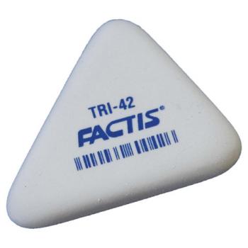 Ластик FACTIS TRI 42 (Испания), 45х35х8мм, белый, треугольный, 227989 - Премиум Сервис