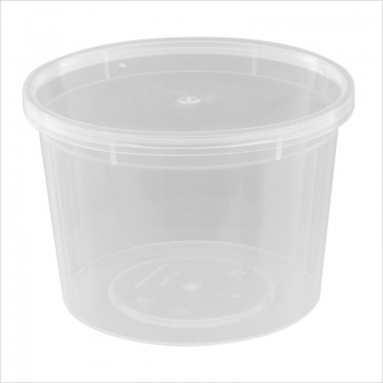 КОМПЛЕКТ Контейнер 500мл (под СУП) ПРОЗРАЧНЫЙ круглый с крышкой (h-79, d-112) 1уп/50шт - Премиум Сервис
