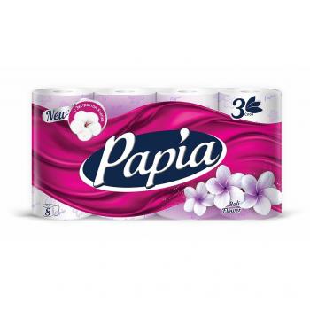 Туалетная бумага 3х-сл белая Papia 1уп/8шт/7уп 5080998 - Премиум Сервис