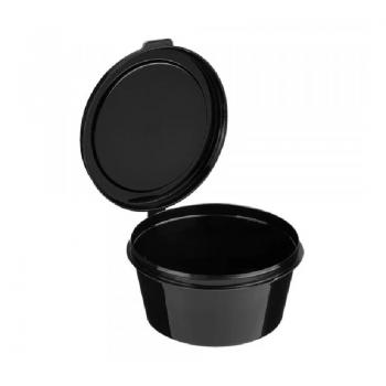 Соусник 50мл с крышкой ЧЕРНЫЙ 1уп/80шт/1200шт - Премиум Сервис