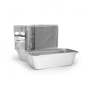 КОМПЛЕКТ Форма алюмин. 865мл 217*113/181*77 h=53мм 402-677+ КРЫШКА алюм. 1уп/100шт/600шт 402-713 - Премиум Сервис