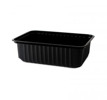 КОМПЛЕКТ Контейнер 0,750л КР-179-750 ЧЕРНЫЙ (179мм*132мм) 1уп/50шт/500шт+Крышка КР-179 Южуралупак 1уп/50шт - Премиум Сервис