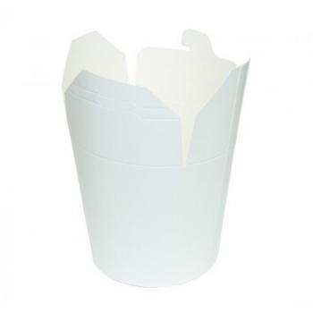 Контейнер бумажный для лапши 750мл БЕЛЫЙ 1уп/50шт/8уп КИТАЙ - Премиум Сервис