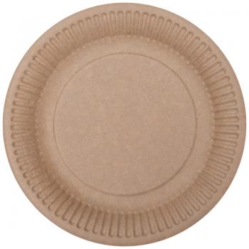Тарелка D230мм картон, круглая, КРАФТ 1уп/50шт/ 10уп - Премиум Сервис