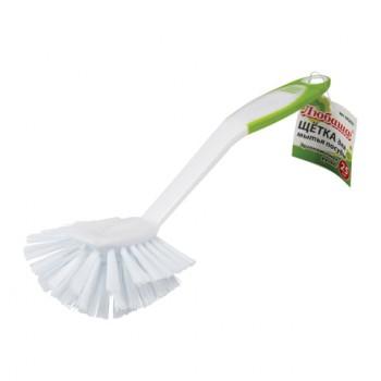 Щетка для мытья посуды ЛЮБАША, 25см, пластик, ручка с ПВХ покрытием, 603631 - Премиум Сервис