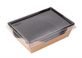 КОМПЛЕКТ Упаковка OSQ ОpSalad 400 145*95*45мм BLACK Edition + Крышка для OSQ OpSalad 400/500 1уп/50шт 1кор/800шт - Премиум Сервис