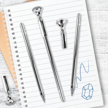 Ручка фигурная шариковая ЮНЛАНДИЯ "Кристалл", корпус ассорти, СИНЯЯ, узел 0,7мм, 143788 - Премиум Сервис