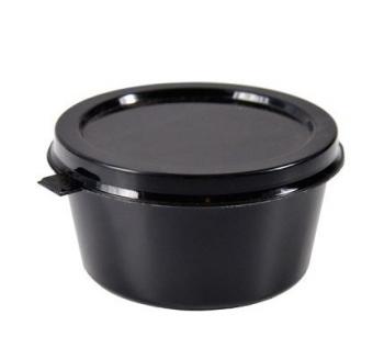 Соусник 80мл с крышкой ЧЕРНЫЙ 1уп/80шт/15уп - Премиум Сервис