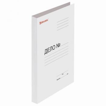 Скоросшиватель картонный мелованный BRAUBERG, гарантированная плотность 320 г/м2, БЕЛЫЙ, до 200л. - Премиум Сервис