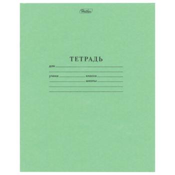 Тетрадь ЗЕЛЁНАЯ обложка 12 л., линия с полями, офсет, "HATBER", 12Т5D(С)2(T52433) - Премиум Сервис