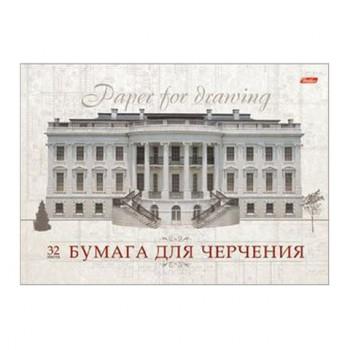 Альбом для черчения А4 32 л., склейка, 190 г/м2, подложка, HATBER, "Классика", 32Ач4Ак_09480 (А089606) - Премиум Сервис