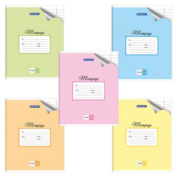 Тетрадь 12 л. BRAUBERG "ЭКО", линия, обложка плотная мелованная бумага, ПАСТЕЛЬНАЯ С УГОЛКОМ, 104507 - Премиум Сервис
