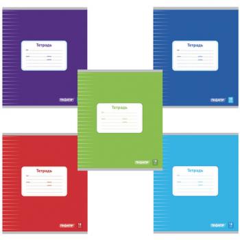 Тетрадь 18 л., ПИФАГОР, линия, офсет №2 ЭКОНОМ, обложка плотная мелованная бумага, ОДНОТОННАЯ, 104550 - Премиум Сервис