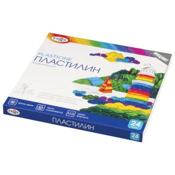 Пластилин классический ГАММА "Классический", 24 цвета, 480 г, со стеком, картонная упаковка, 281036 - Премиум Сервис