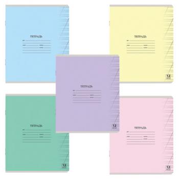 Тетрадь 12 л. ЮНЛАНДИЯ КЛАССИЧЕСКАЯ, косая линия, обложка картон, АССОРТИ 5 видов.105649 - Премиум Сервис