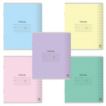 Тетрадь 12 л. ЮНЛАНДИЯ КЛАССИЧЕСКАЯ, частая косая линия, обложка картон, АССОРТИ 5 видов, 105650 - Премиум Сервис