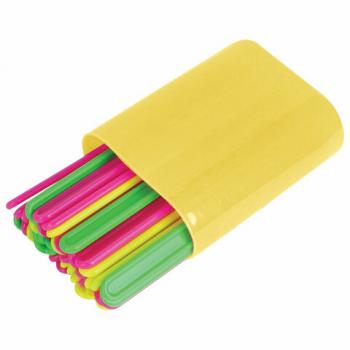 Счетные палочки неоновые 50 штук в пластиковом пенале, ассорти, ЮНЛАНДИЯ, 106284 - Премиум Сервис