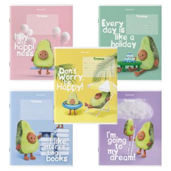 Тетрадь 18 л. BRAUBERG клетка, обложка картон, "ПЛЮШЕВЫЙ АВОКАДО", 106477 - Премиум Сервис