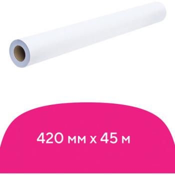Рулон для плоттера, 420 мм х 45 м х втулка 50,8 мм, 80 г/м2, белизна CIE 146%, BRAUBERG, 110625 - Премиум Сервис