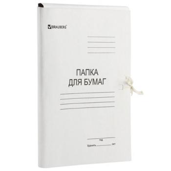 Папка для бумаг с завязками картонная BRAUBERG, 440 г/м2, до 200 листов, 110926 - Премиум Сервис