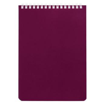 Блокнот А5 (146х205 мм) 60 л., гребень, перфорация на отрыв, лакированный, BRAUBERG, Бордовый, 111271 - Премиум Сервис