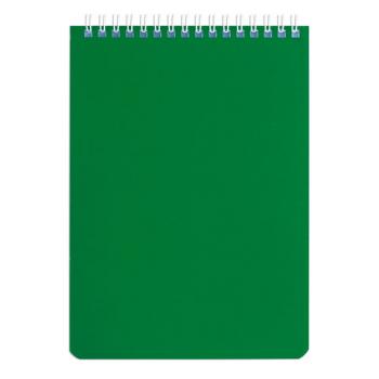 Блокнот А5 (146х205 мм), 60 л., гребень, перфорация на отрыв, лакированный, BRAUBERG, Зеленый, 111272 - Премиум Сервис