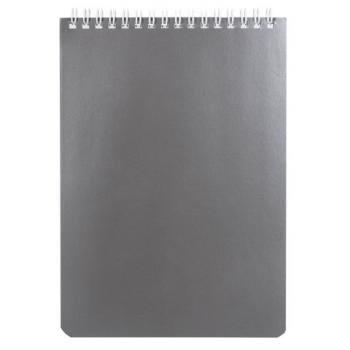 Блокнот А5 (146х205 мм) 60 л., гребень, перфорация на отрыв, лакированный, BRAUBERG, "Серебро", 111273 - Премиум Сервис