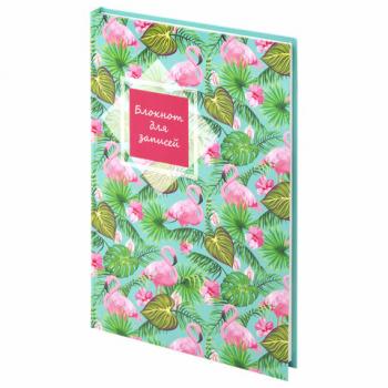 Блокнот БОЛЬШОЙ ФОРМАТ (215х295 мм) А4, 128 л., твердый, клетка, STAFF, "Фламинго", 111594 - Премиум Сервис