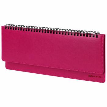 Планинг настольный недатированный (305x140 мм) BRAUBERG "Rainbow", кожзам, 60 л., розовый, 111699 - Премиум Сервис