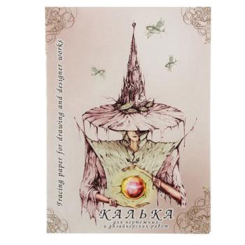 Калька для чертежных и дизайнерских работ, А4, 210х297 мм, 40 г/м2, в папке, 40 листов, КДР/А4 - Премиум Сервис