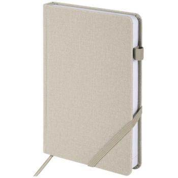 Ежедневник недатированный А5 138x213 мм BRAUBERG "Finest" под кожу, резинка, 136 л., бежевый, 111871 - Премиум Сервис