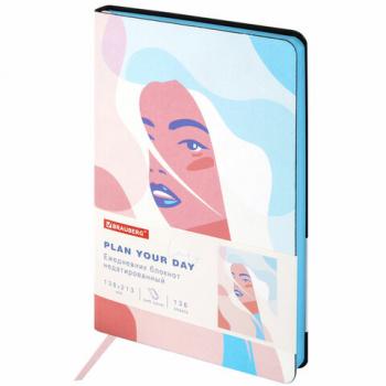 Ежедневник недатированный А5 (138х213 мм), BRAUBERG VISTA, под кожу, гибкий, 136 л., "Enigma", 111989 - Премиум Сервис
