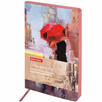 Ежедневник недатированный А5 (138х213 мм), BRAUBERG VISTA, под кожу, гибкий, 136 л., "Euphoria", 111998 - Премиум Сервис