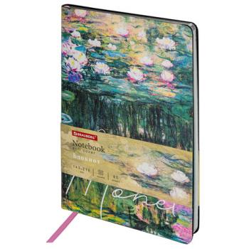 Блокнот А5 (143x210 мм), BRAUBERG VISTA "Claude Monet", под кожу, гибкий, срез фольга, 80 л., 112058 - Премиум Сервис