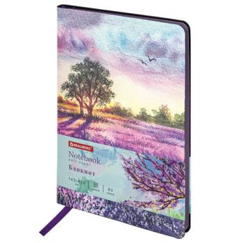 Блокнот А5 (143x210 мм), BRAUBERG VISTA "Violet", под кожу, гибкий, 80 л., 112074 - Премиум Сервис