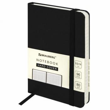 Блокнот МАЛЫЙ ФОРМАТ (93х142 мм) А6, BRAUBERG ULTRA, балакрон, 80 г/м2, 96 л., клетка, черный, 113052 - Премиум Сервис