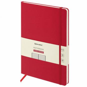 Блокнот БОЛЬШОЙ ФОРМАТ (180х250 мм) В5, BRAUBERG ULTRA, балакрон, 80 г/м2, 96 л., клетка, красный, 113062 - Премиум Сервис