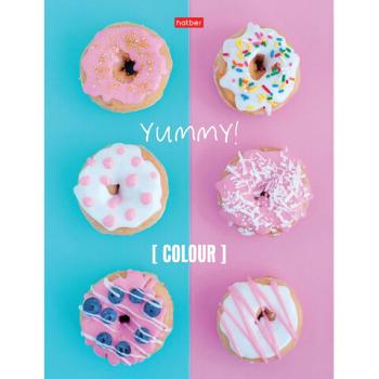 Тетрадь на кольцах А5 (175х220 мм), 160 л., картонная обложка, клетка, HATBER, "Yummy!", 160ТК5В1_19036 - Премиум Сервис