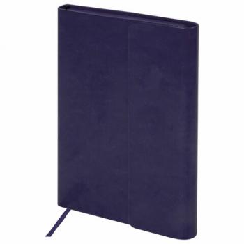Ежедневник с магнитным клапаном недатированный, под кожу, А5, фиолетовый, BRAUBERG "Magnetic X", 113282 - Премиум Сервис