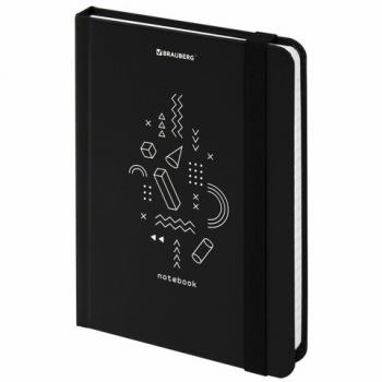 Блокнот с резинкой в клетку 96 л., МАЛЫЙ ФОРМАТ А6 (109х148 мм), твердая обложка, BRAUBERG, "Elements", 113736 - Премиум Сервис