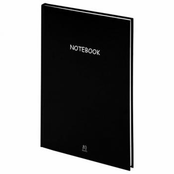 Блокнот БОЛЬШОЙ ФОРМАТ (205х290 мм) А4, 80 л., твердый, клетка, STAFF, "Black", 114403 - Премиум Сервис